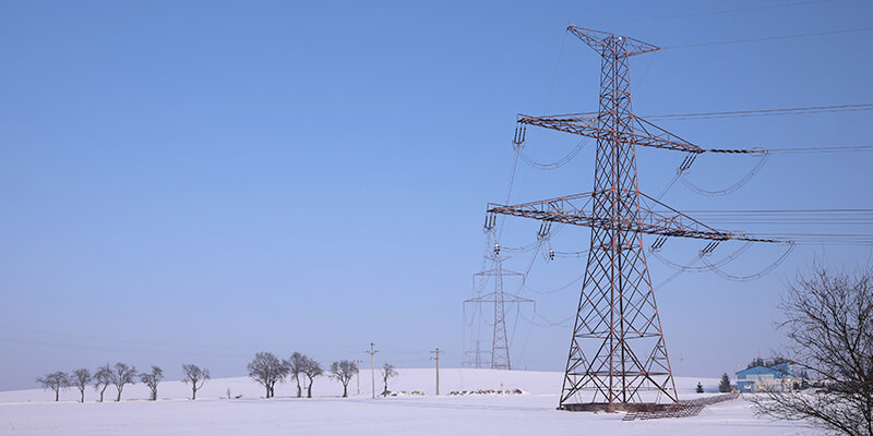 Snow on Pylons